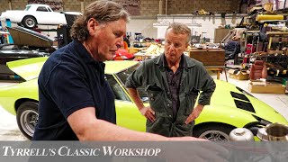 Lambo No 6 Vintage V12 Power Roars Back  Tyrrells Classic Workshop [upl. by Idnarb257]