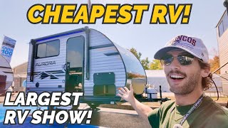 The CHEAPEST RV at America’s LARGEST RV show 2025 Forest River Aurora 13BHX [upl. by Tankoos]