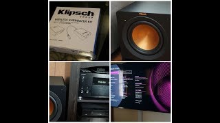 Klipsch WA2 wireless subwoofer kit install amp demo [upl. by Bullough]