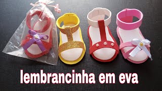 Sandalinha em EVA lembrancinha para chá de bebê ou aniversário de 1 aninho [upl. by Eugor]