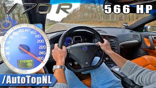 566HP VOLVO V70R on AUTOBAHN NO SPEED LIMIT by AutoTopNL [upl. by Nelra]