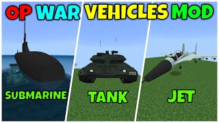 WAR Vehicles Mod For Minecraft BedrockPE amp CAB 119  WAR Vehicles AddOn [upl. by Yrrok783]