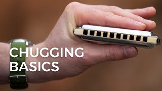 Chugging Basics Beginner Blues Harmonica Lesson C Harmonica  Free Tab [upl. by Ahsinel]