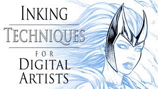 Inking Techniques for Digital Artists  Shiny Surfaces [upl. by Jahdiel]