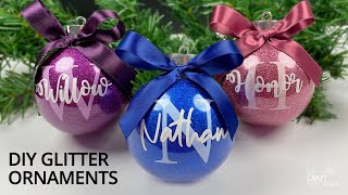 DIY CHRISTMAS ORNAMENTS WITH GLITTER  The BEST Step By Step Video For Beginners [upl. by Bobette]