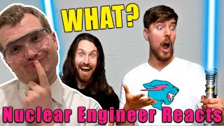 Nuclear Engineer Reacts to Hacksmith Industries quotI Gave Mr Beast a LIGHTSABER and Caused a DISASTERquot [upl. by Eisler]