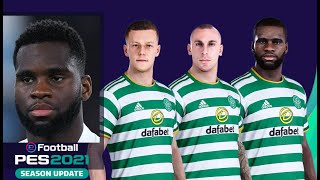 eFootball PES 2021 Celtic Faces Stats amp Overalls  Season Update [upl. by Collete]