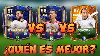 BERNARDO SILVA VS MUSIALA VS DONOVAN FC MOBILE  ¿QUIÉN ES MEJOR MCO 🤔 DESCÚBRELO EN ESTE VIDEO [upl. by Enylodnewg]