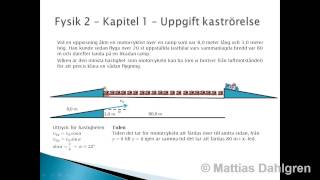 Fysik 2  Kapitel 1  Uppgift kaströrelse [upl. by Bryner]