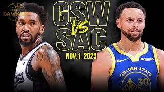 Golden State Warriors vs Sacramento Kings Full Game Highlights  Nov 1 2023  FreeDawkins [upl. by Atiekan]