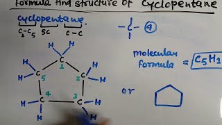 formula and structure of cyclopentane class10th [upl. by Behka]