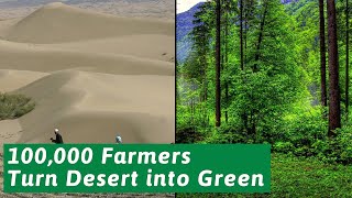 It shocked the world China 100000 Farmers Turned Deserts Into Green Forests [upl. by Mlohsihc]