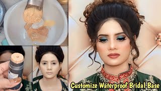 Parlor Secret Customize Bridal Base for Professional use  Green Glittery Smokey Eyemakeup [upl. by Gleda40]