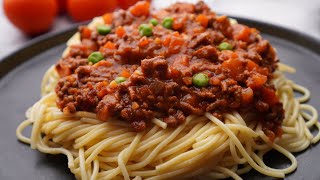 TALLARINES ROJOS CON CARNE MOLIDA  DELICIOSA RECETA [upl. by Patrizius]