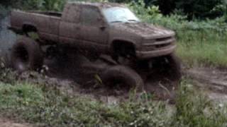 MUD TRUCKS HUGE SILVERADO 4X4 ON 54 BOGGERS STUCK DEEP [upl. by Giesser]