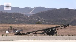 RQ7 Shadow UAV  Pneumatic Launch Landing [upl. by Costin719]