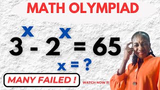 Mind Blowing Math Olympiad Exponential Equation 3x  2x  65 [upl. by Dewees]