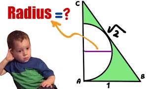 Can You Find the Radius of an Inscribed Half Circle [upl. by Genni]