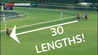 EXTRAORDINARY RIDE wins race by 30 LENGTHS [upl. by Sonahpets]