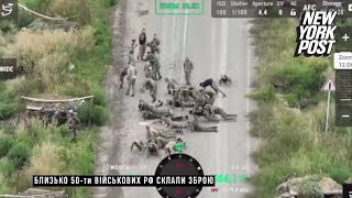 Russian soldiers appear to surrender to Ukrainian forces during crossborder attack [upl. by Rowena]