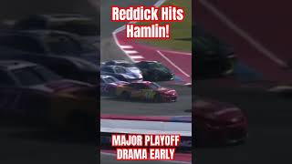 Tyler Reddick SLAMS into Denny Hamlin Major Issues for Both Playoff Drivers at the Roval Nascar [upl. by Ieppet]