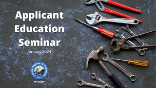 January 2024 Applicant Education Seminar  Arizona Registrar of Contractors [upl. by Elaina]