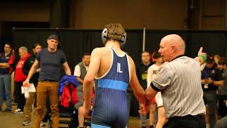 Round of 16  Jack Palzet of Deerfield G v Brayden Swanson of Oswego R 126 [upl. by Cowey331]