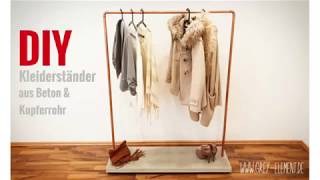 Einen Kleiderständer  Kleiderstange selber bauen  coat rack  DIY [upl. by Shanan]