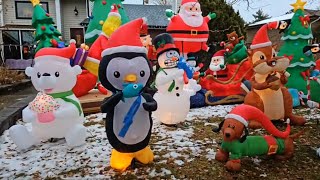 Decorating for Christmas Part 4 Finishing Lights and More Inflatables [upl. by Cornelle783]