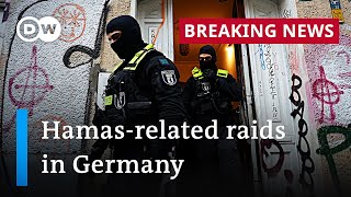 German police carry out raids on suspected Hamas and Samidoun properties  DW News [upl. by Spevek]