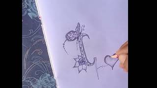 How to draw a G letter of tattoo drwing II WA drawing [upl. by Yrome]