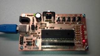 PIC18F4550 Test Board USB Bootloader [upl. by Naltiac]