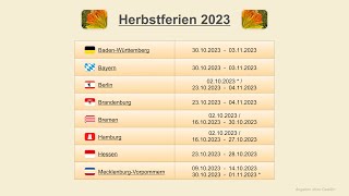 Herbstferien 2023 [upl. by Schuler]