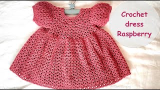 Crochet baby dress Raspberry [upl. by Augusta]