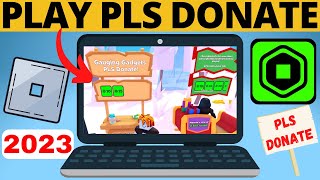 How to Play Pls Donate on Roblox  Setup Pls Donate Stand  2023 Update [upl. by Erialc560]