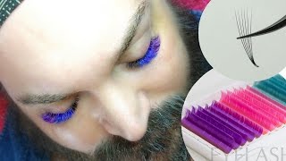 RUSSIAN VOLUME GUY LASHING  EYELASH EXTENSIONS FOR MEN [upl. by Anders]