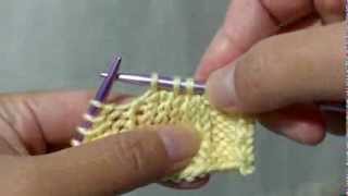 How to knit K2tog Knit two together  Right leaning decrease [upl. by Retluoc]