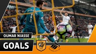 Super Sub  Niasses Brace Against Swansea  110317 [upl. by Eelac448]