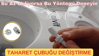 Klozet Taharet Çubuğu Değiştirme  Bu Yöntem ile Sıfır Sızıntı [upl. by Nanci]