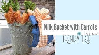 Milk Bucket with Carrots Quick amp Easy Easter Decor [upl. by Cullie]