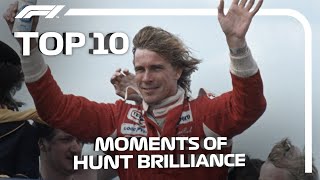 Top 10 Moments Of James Hunt Brilliance [upl. by Concha580]