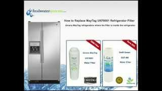 How to Change a Maytag UKF8001 Refrigerator Water Filter [upl. by Ahsiener752]