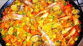 Paella de Marisco mi receta económicaA mi manera [upl. by Dlawso]