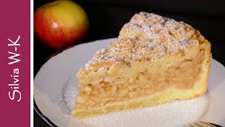 Apfelkuchen mit vielen vielen Streusel  Silvias Apfelkuchen [upl. by Zipah]