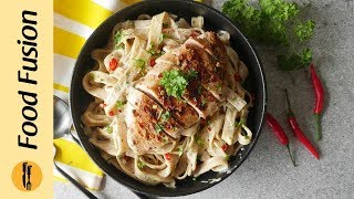 Fettuccine with Creamy Chili Sauce Recipe By Food Fusion [upl. by Gloriane738]