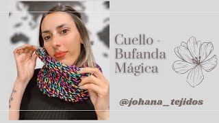 Cómo tejer un cuello bufanda mágica a dos agujas Súper fácil y rápido Knitted magic scarf [upl. by Ahsinom]