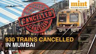 Mumbai Local Alert Railways Cancels 930 Trains In Mumbai  Details [upl. by Hedve]