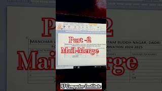 Mail Merge in Ms word ll Part2 ll shorts [upl. by Meekah]