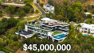 Inside a 45000000 Los Angeles Modern MEGA MANSION [upl. by Ten]