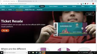 Euro Cup 2020 Resale Portal Follow Along Demo  How To Buy Euro Cup 2020 Tickets [upl. by Esilec]